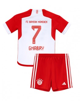 Bayern Munich Serge Gnabry #7 Replika Hemmakläder Barn 2023-24 Kortärmad (+ byxor)